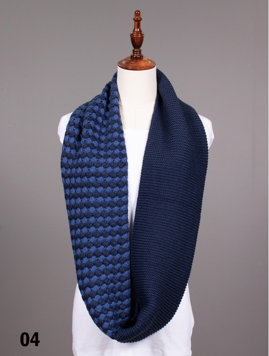 2 TONE KNIT LOOP SCARF